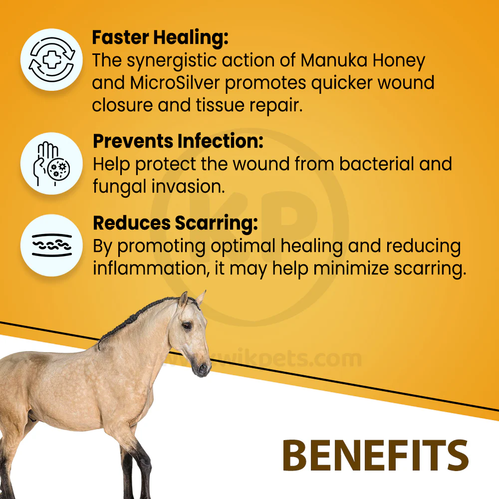 Absorbine Silver Honey Rapid Wound Repair Antimicrobial Ointment for Horses 2-oz - Image 4