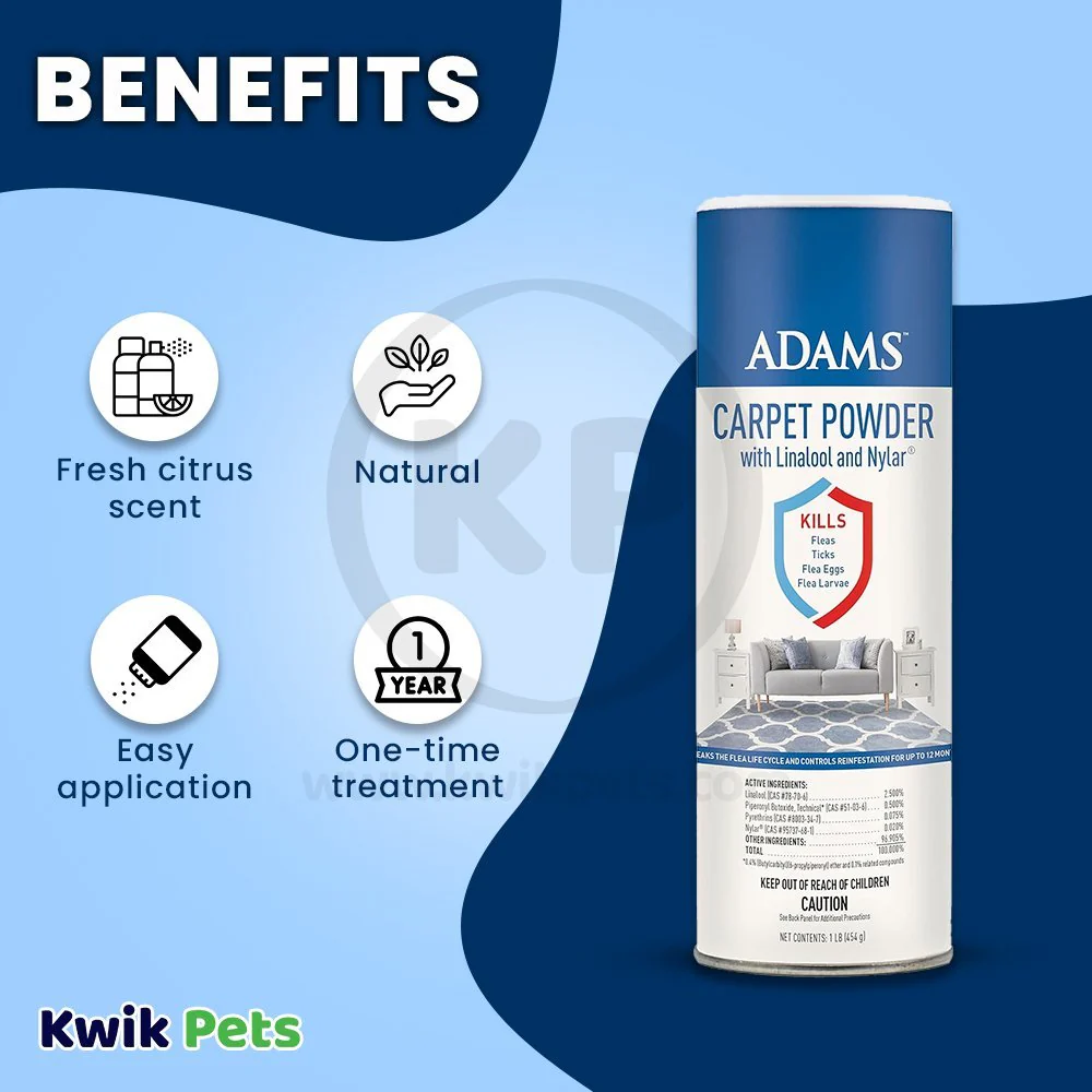 Adams Carpet Powder with Linalool and Nylar 16-oz - Image 3