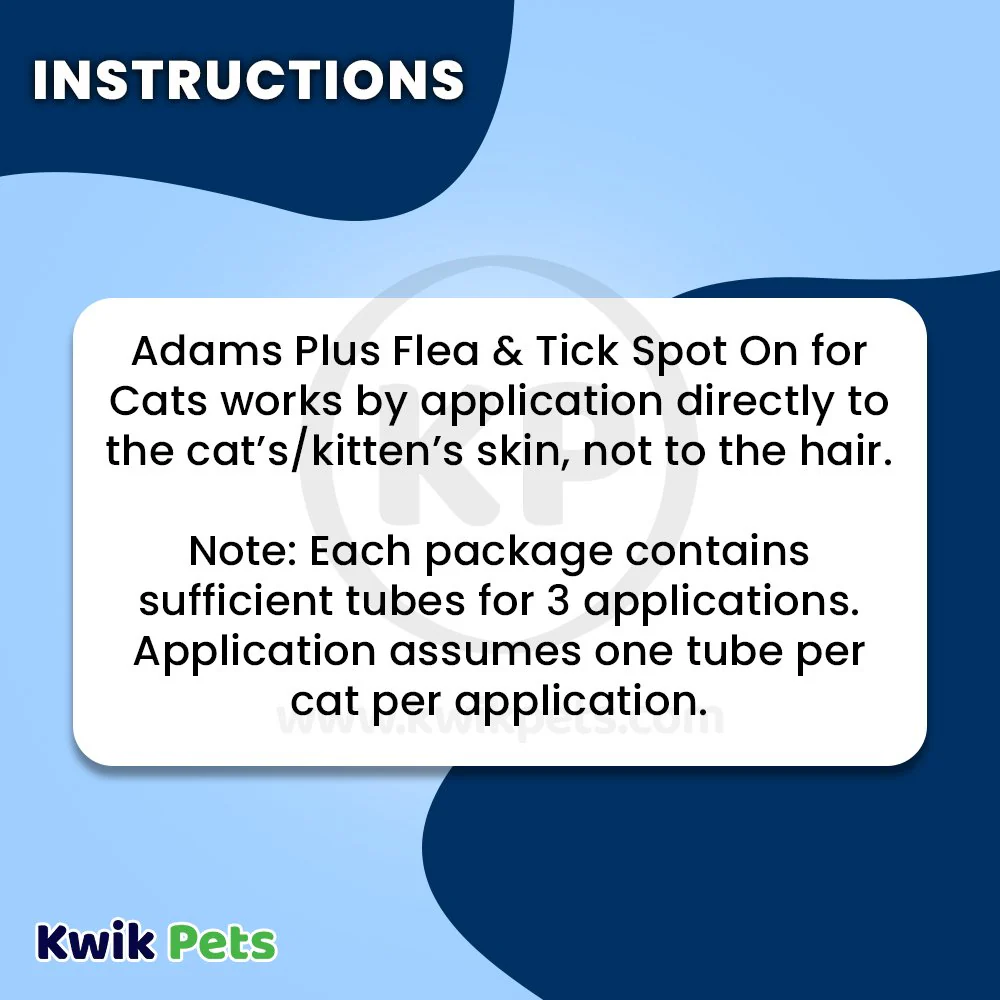 Adams Plus Flea & Tick 3 Month Supply Spot On for Cats & Kittens Over 5-lb - Image 5