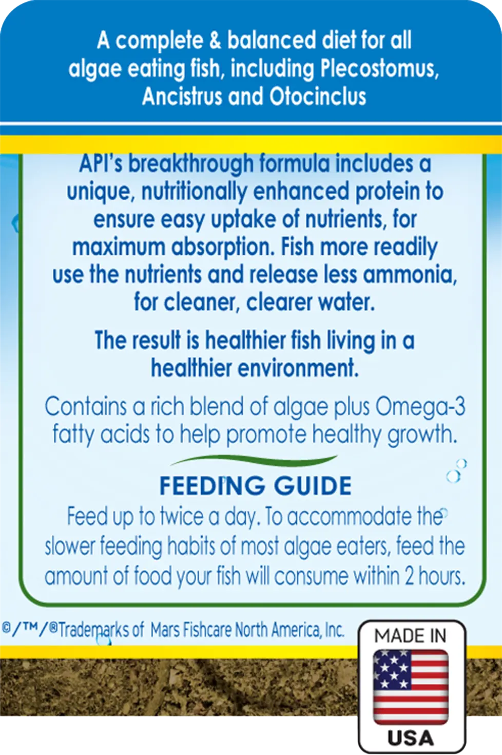 API Algae Eater Premium Sinking Wafer Fish Food 1.3-oz - Image 2