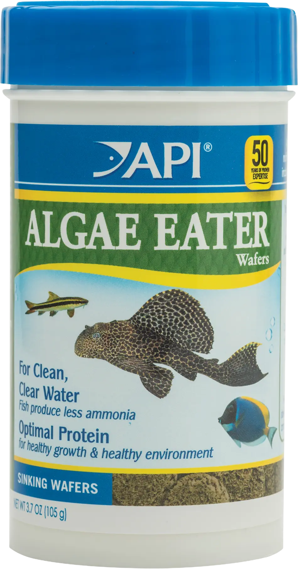 API Algae Eater Premium Sinking Wafer Fish Food 3.7-oz