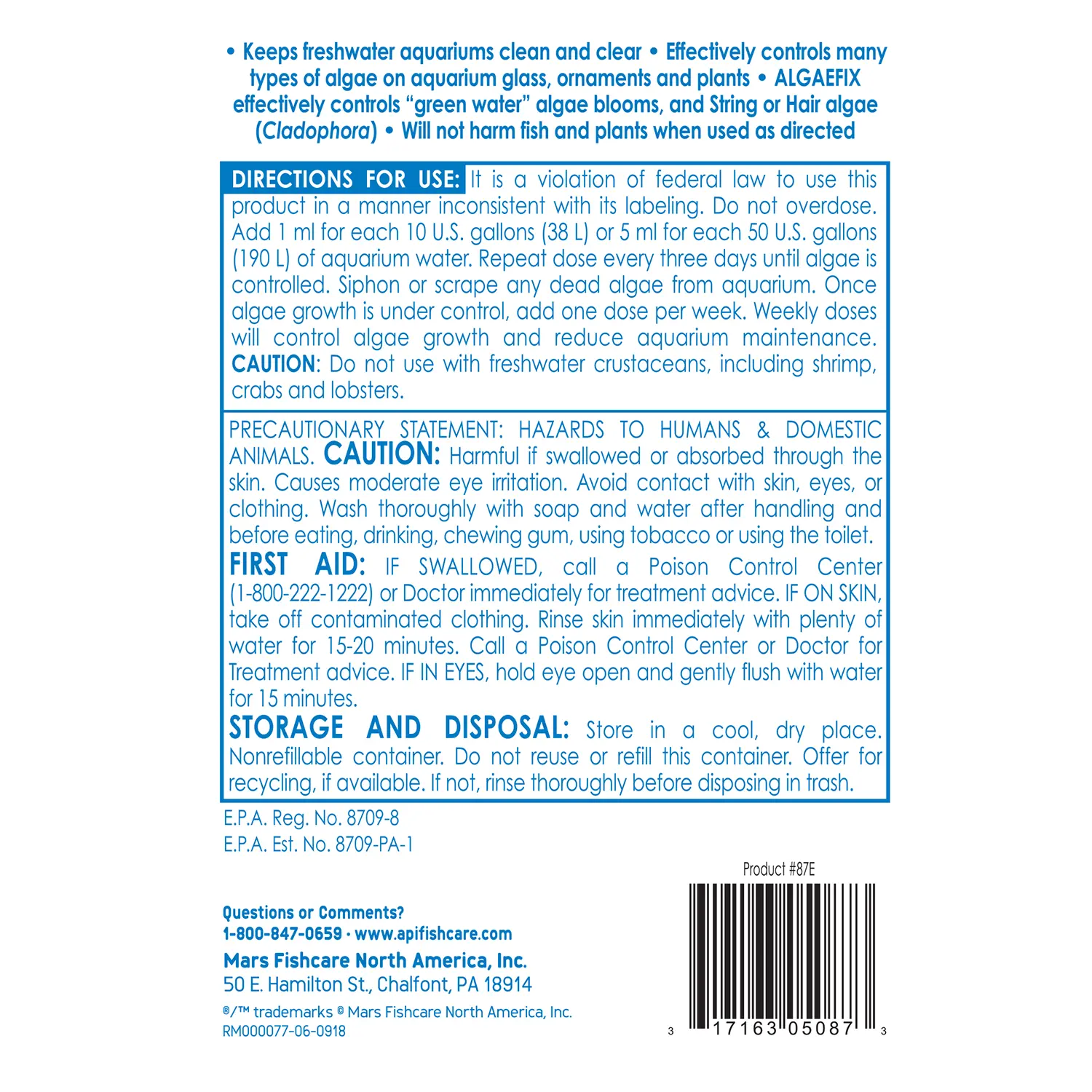 API AlgaeFix Freshwater Aquarium Algaecide 16-oz - Image 2