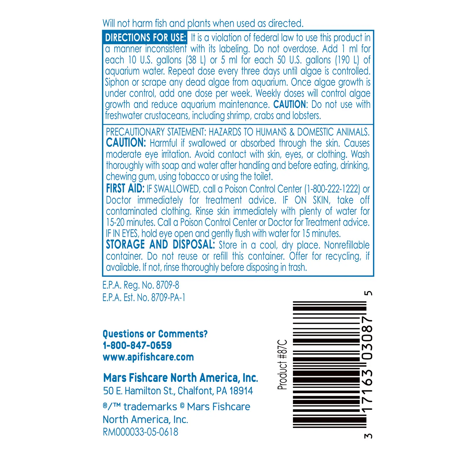 API AlgaeFix Freshwater Aquarium Algaecide 4-oz - Image 2