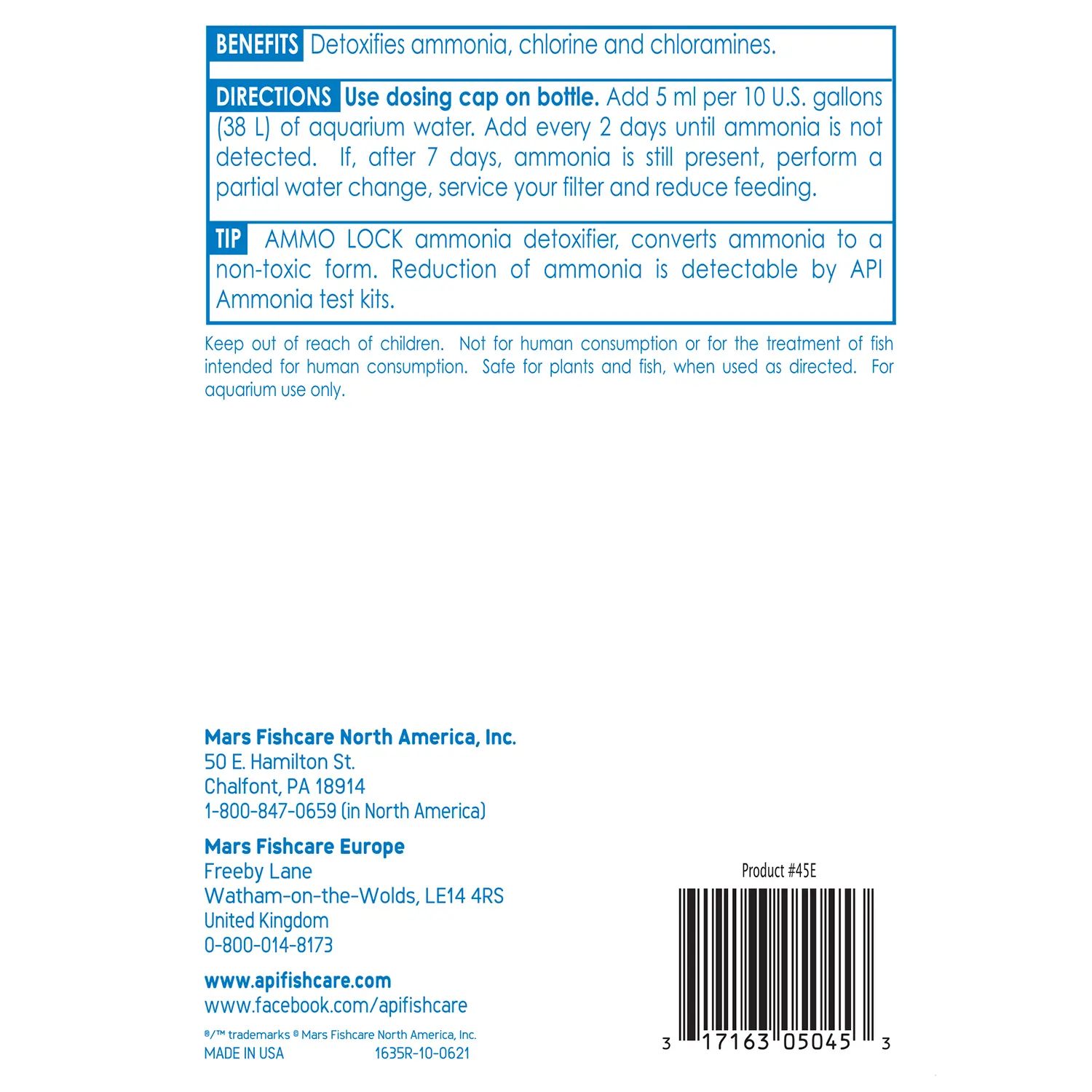 API Ammo-Lock Freshwater & Saltwater Aquarium Ammonia Detoxifier 16-oz - Image 2