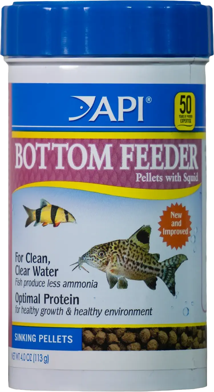 API Bottom Feeder Pellets with Squid Fish Food 4-oz