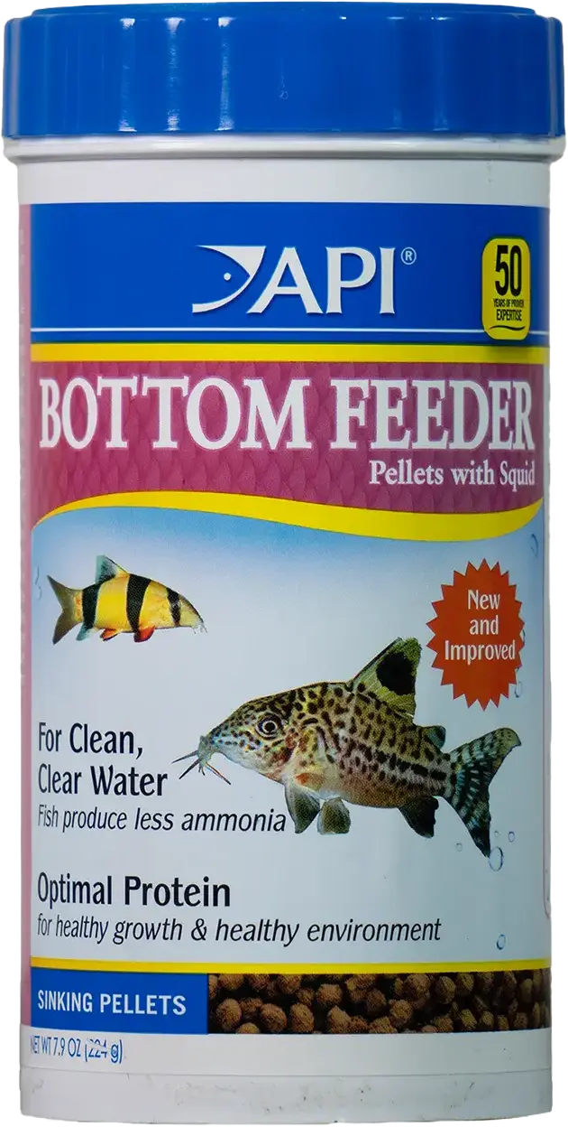 API Bottom Feeder Pellets with Squid Fish Food 7.9-oz