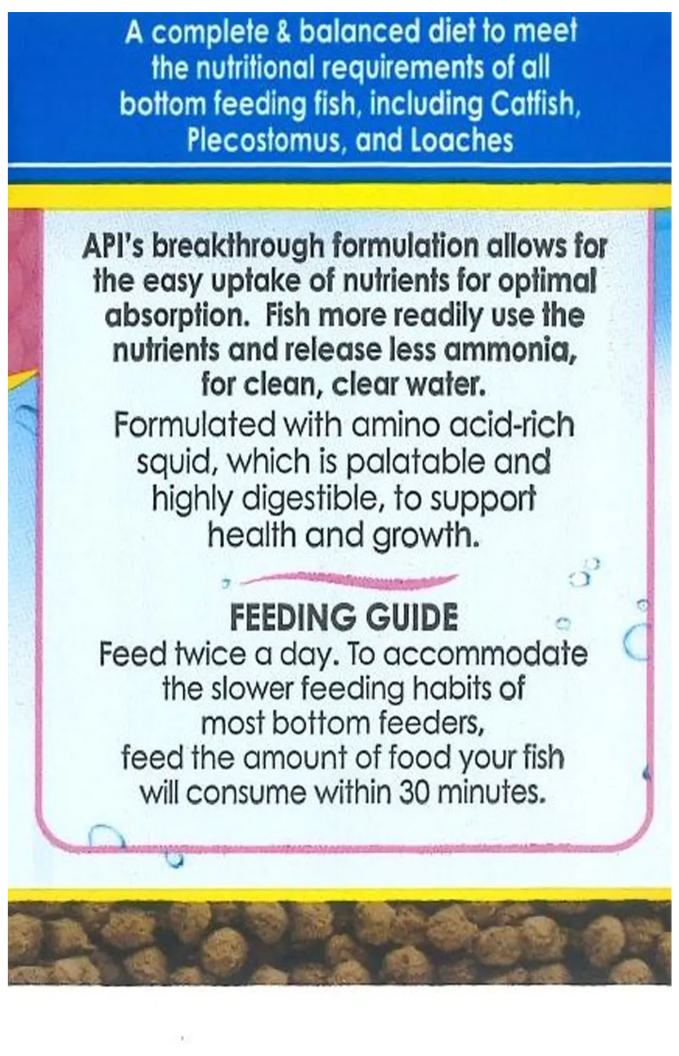 API Bottom Feeder Pellets with Squid Fish Food 7.9-oz - Image 6