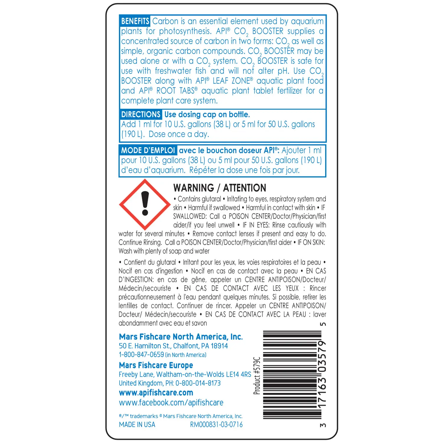 API CO2 Booster Freshwater Plant Supplement 8-oz - Image 2
