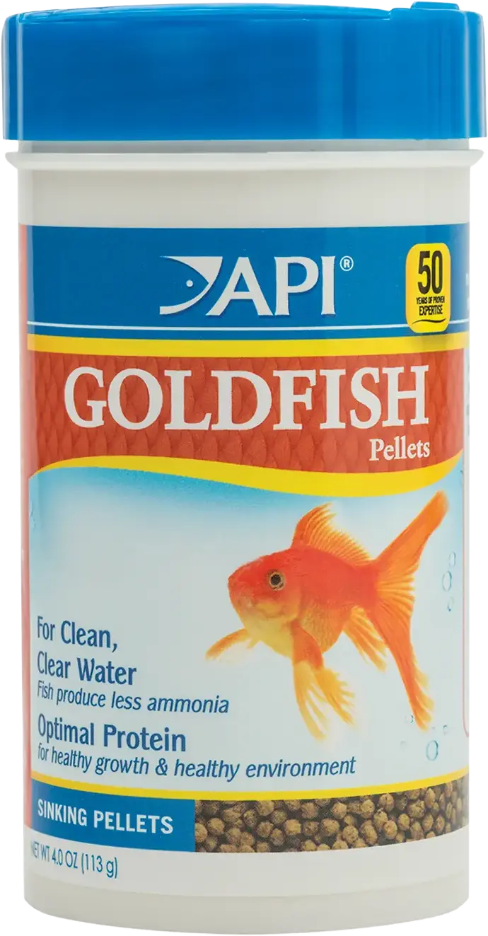 API Goldfish Premium Sinking Pellets Fish Food 4-oz