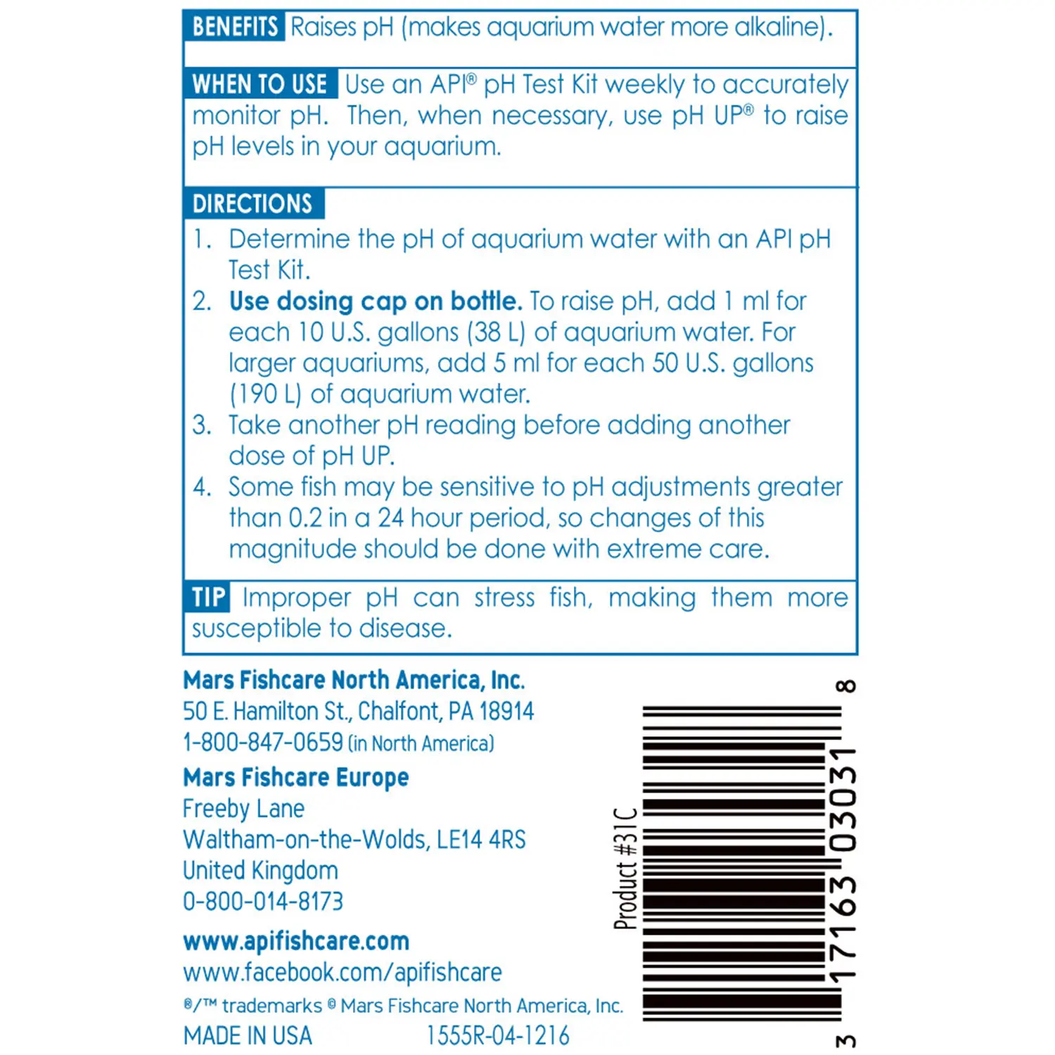 API pH Up Freshwater Aquarium Water Treatment 4-oz - Image 2
