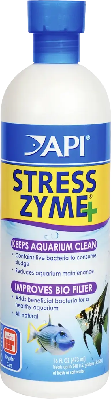 API Stress Zyme Freshwater & Saltwater Aquarium Water Cleaner 16-oz