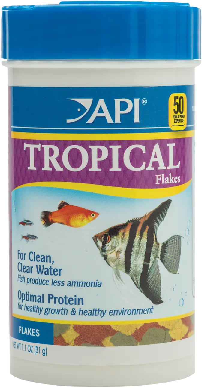 API Tropical Premium Flakes Fish Food 1.1-oz