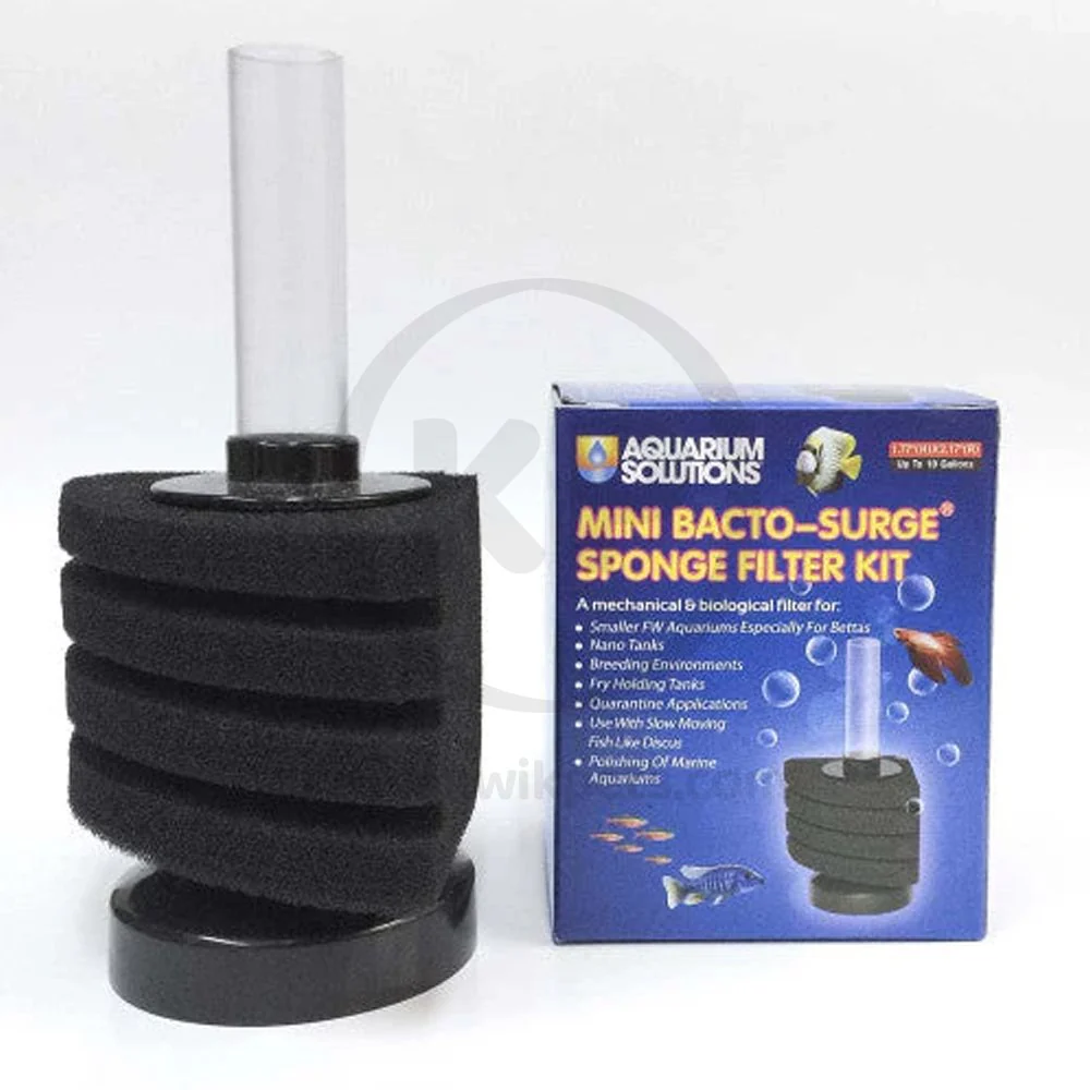 Aquarium Solutions Bacto-Surge Biological Action Sponge Filter Black Mini - Image 4