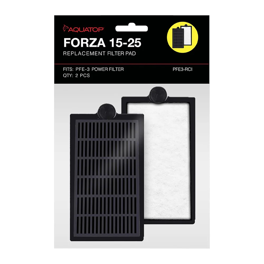 AquaTop FORZA PFE3-RCI 15-25 Premium Activated Carbon Replacement Filter Inserts for Aquariums 2 Count