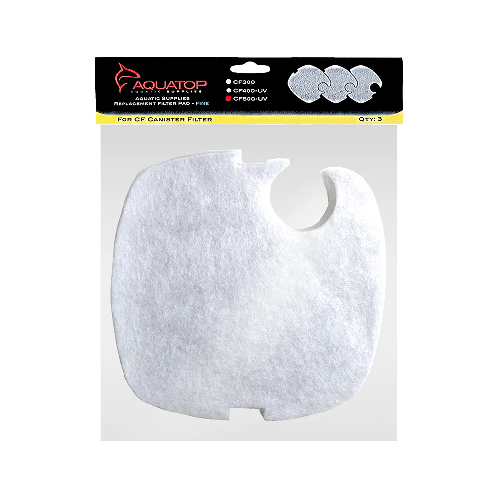 Aquatop CF‑500UV Fine White Replacement Filter Pad for Fish Aquariums 3 Count