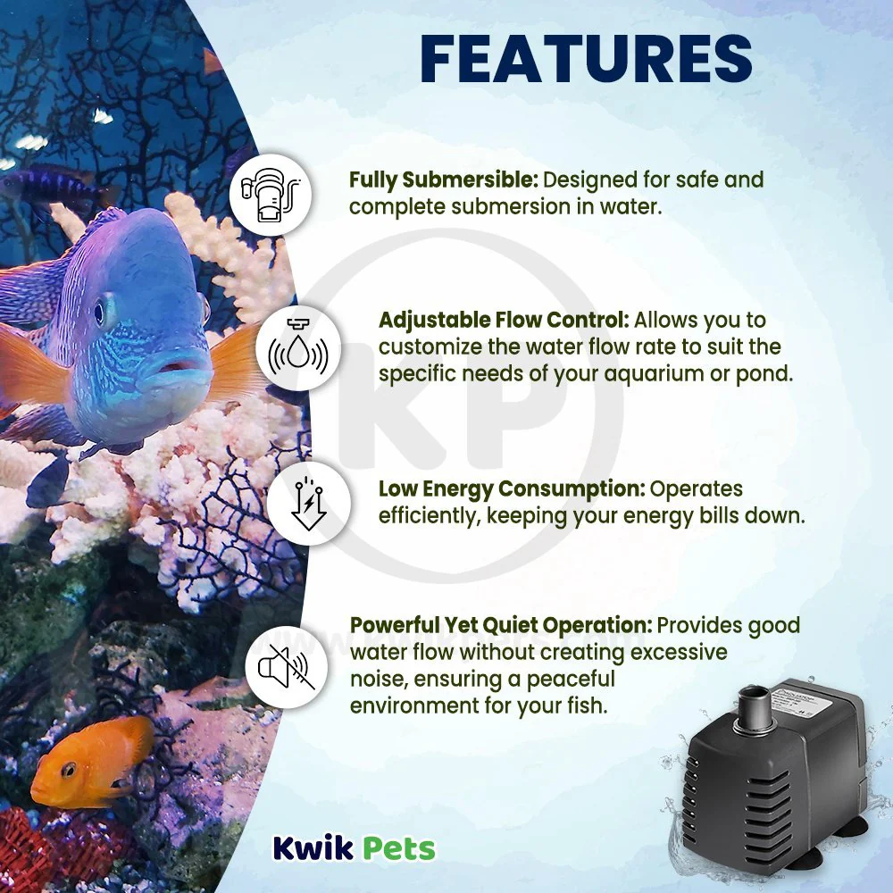 Aquatop SWP-230 95 GPH MaxFlow Submersible Water Pump Black - Image 2