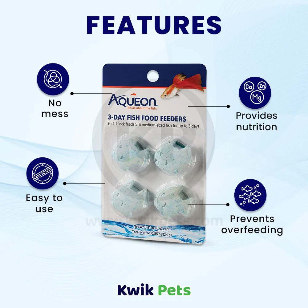 Aqueon 3-Day Fish Food Vacation Feeders 4 Count - Image 3