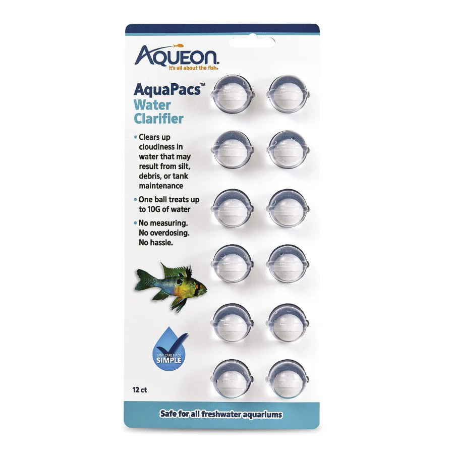 Aqueon AquaPacs Aquarium Water Clarifier 12 Count