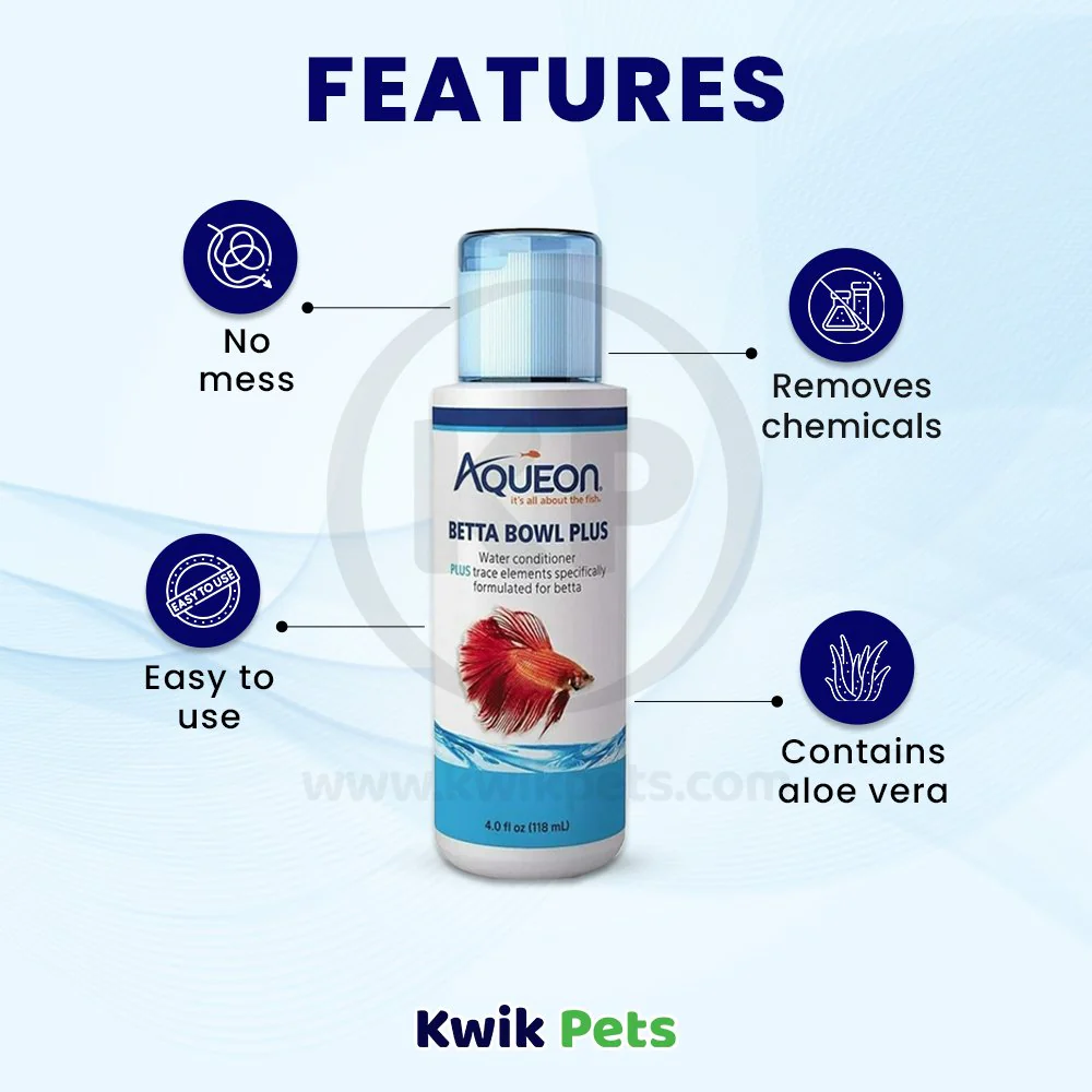 Aqueon Betta Bowl Plus Aquarium Water Conditioner 4-oz - Image 3