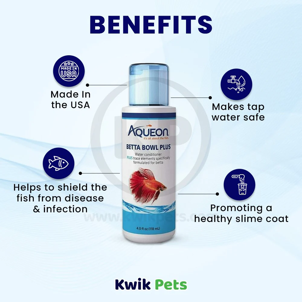 Aqueon Betta Bowl Plus Aquarium Water Conditioner 4-oz - Image 4