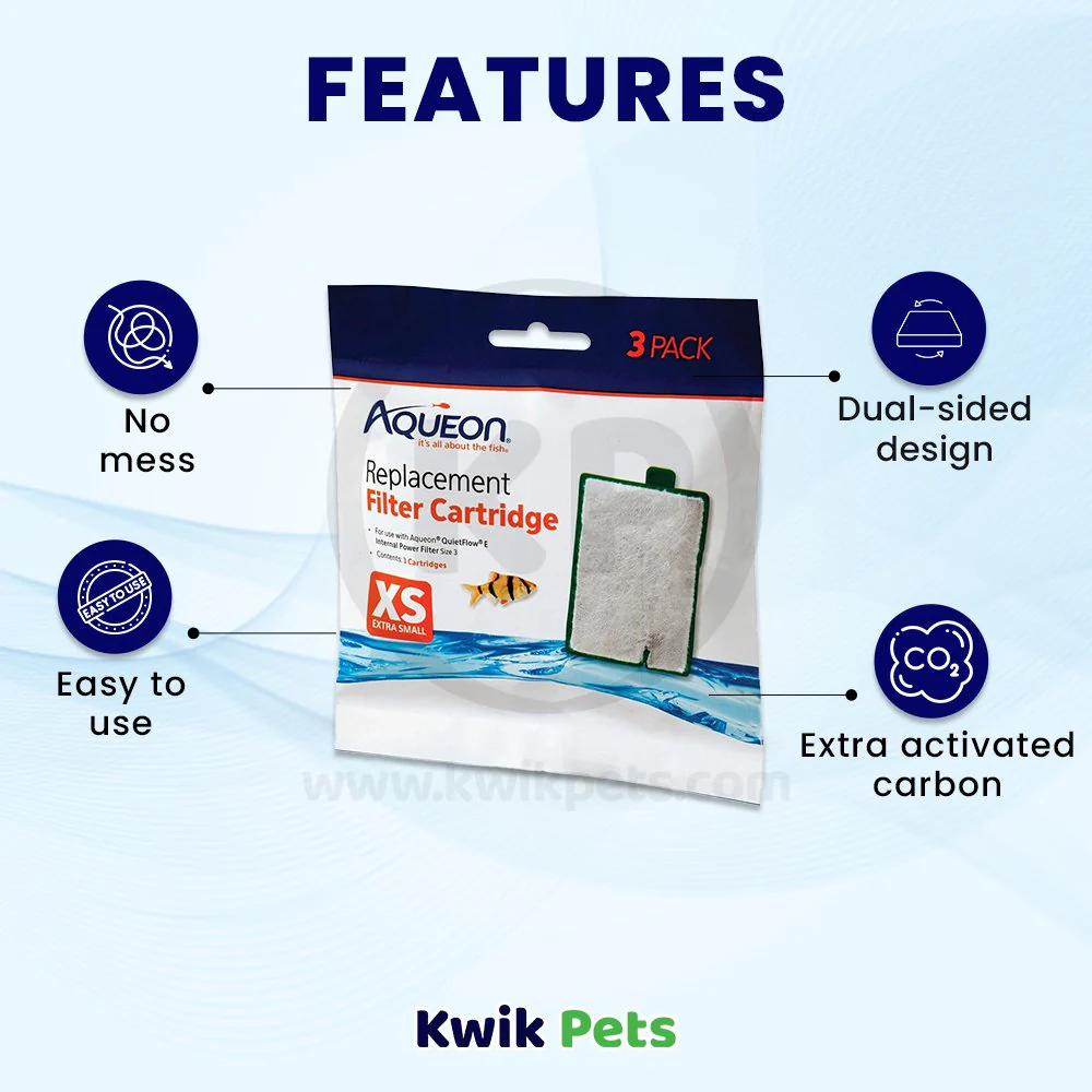 Aqueon Replacement Filter Cartridges for Aquarium X-Small 3 Count - Image 3