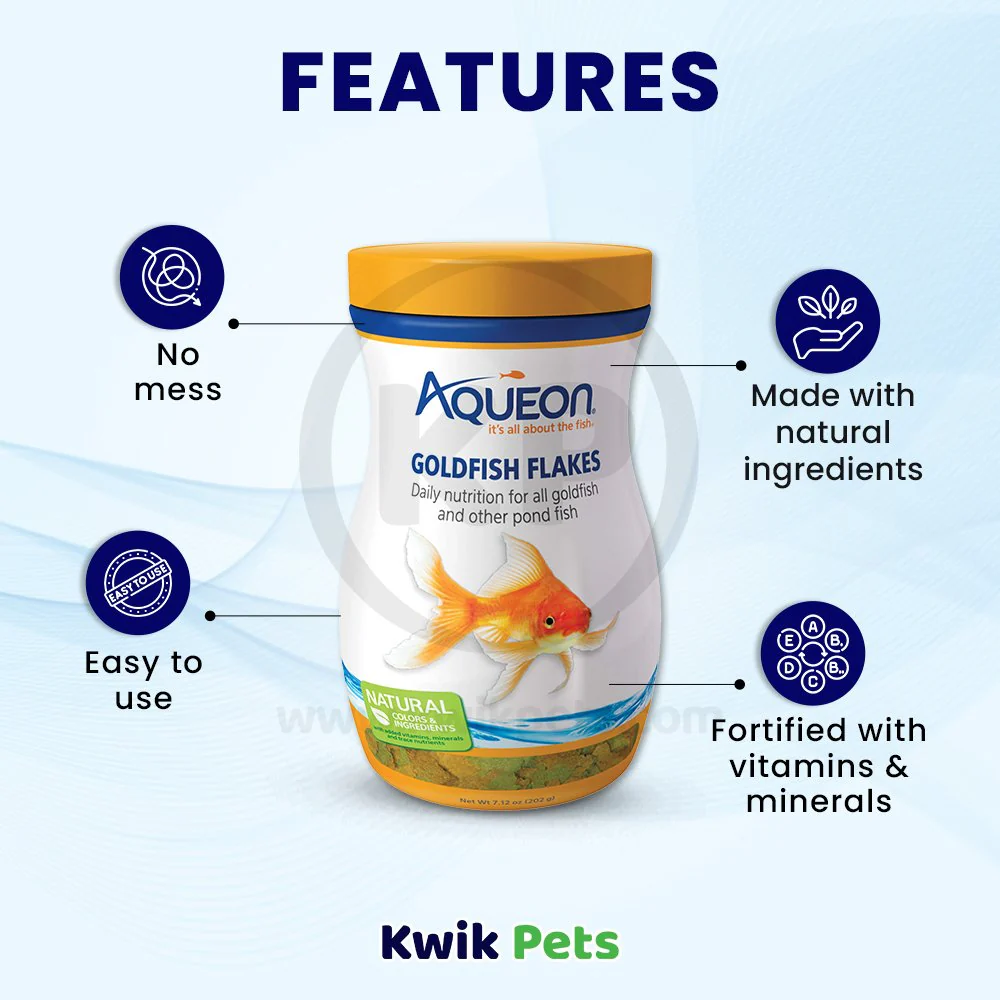 Aqueon Goldfish Flakes Fish Food 7.12-oz - Image 3