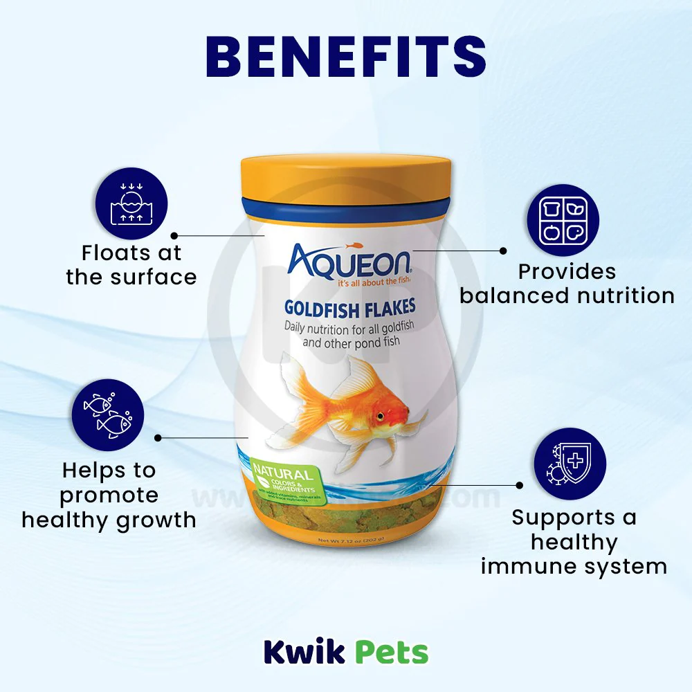Aqueon Goldfish Flakes Fish Food 7.12-oz - Image 4