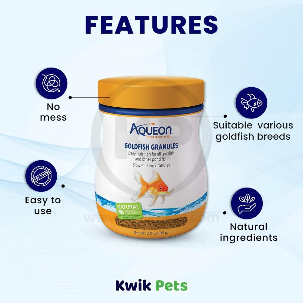 Aqueon Goldfish Granules Fish Food 3-oz - Image 3