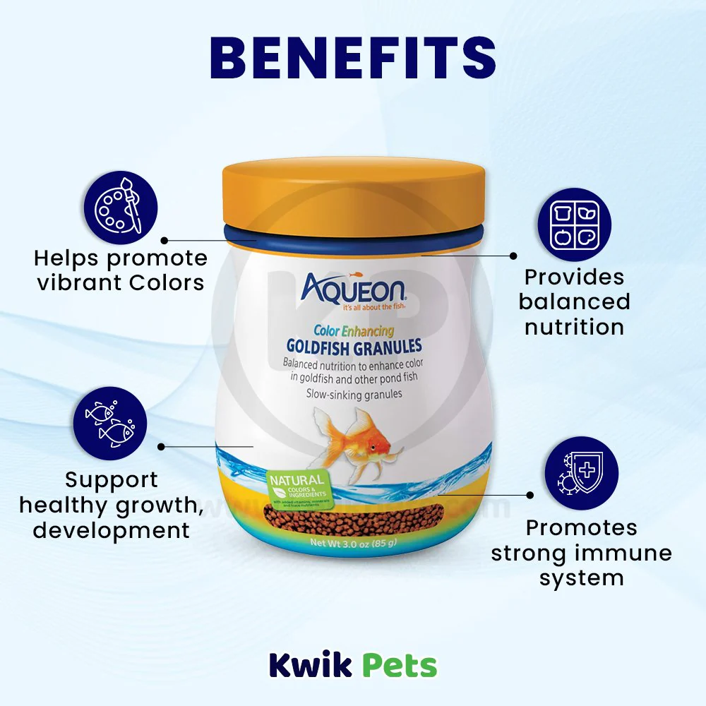 Aqueon Color Enhancing Goldfish Granules Fish Food 3-oz - Image 4
