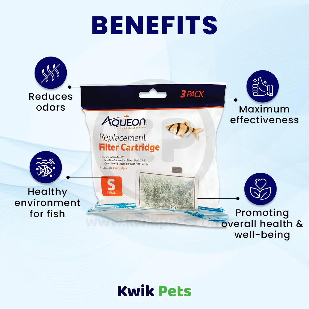 Aqueon Replacement Filter Cartridges for Aquarium Small 3 Count - Image 3