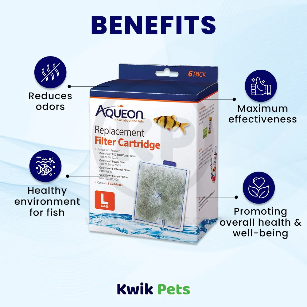 Aqueon Replacement Filter Cartridges for Aquarium Large 6 Count - Image 3