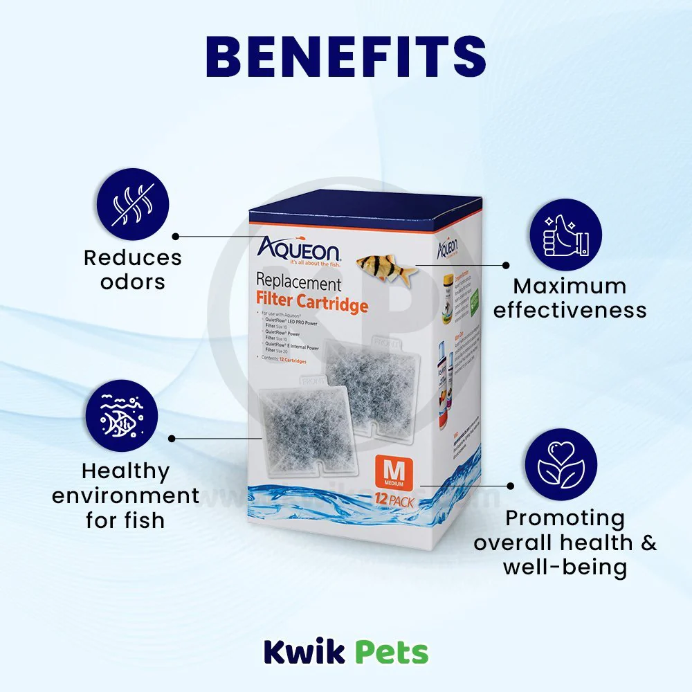 Aqueon Replacement Filter Cartridges for Aquarium Medium 12 Count - Image 3