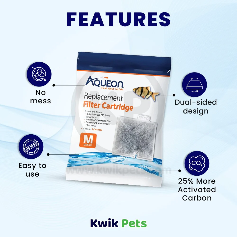 Aqueon QuietFlow Replacement Aquarium Filter Cartridges Medium - Image 2