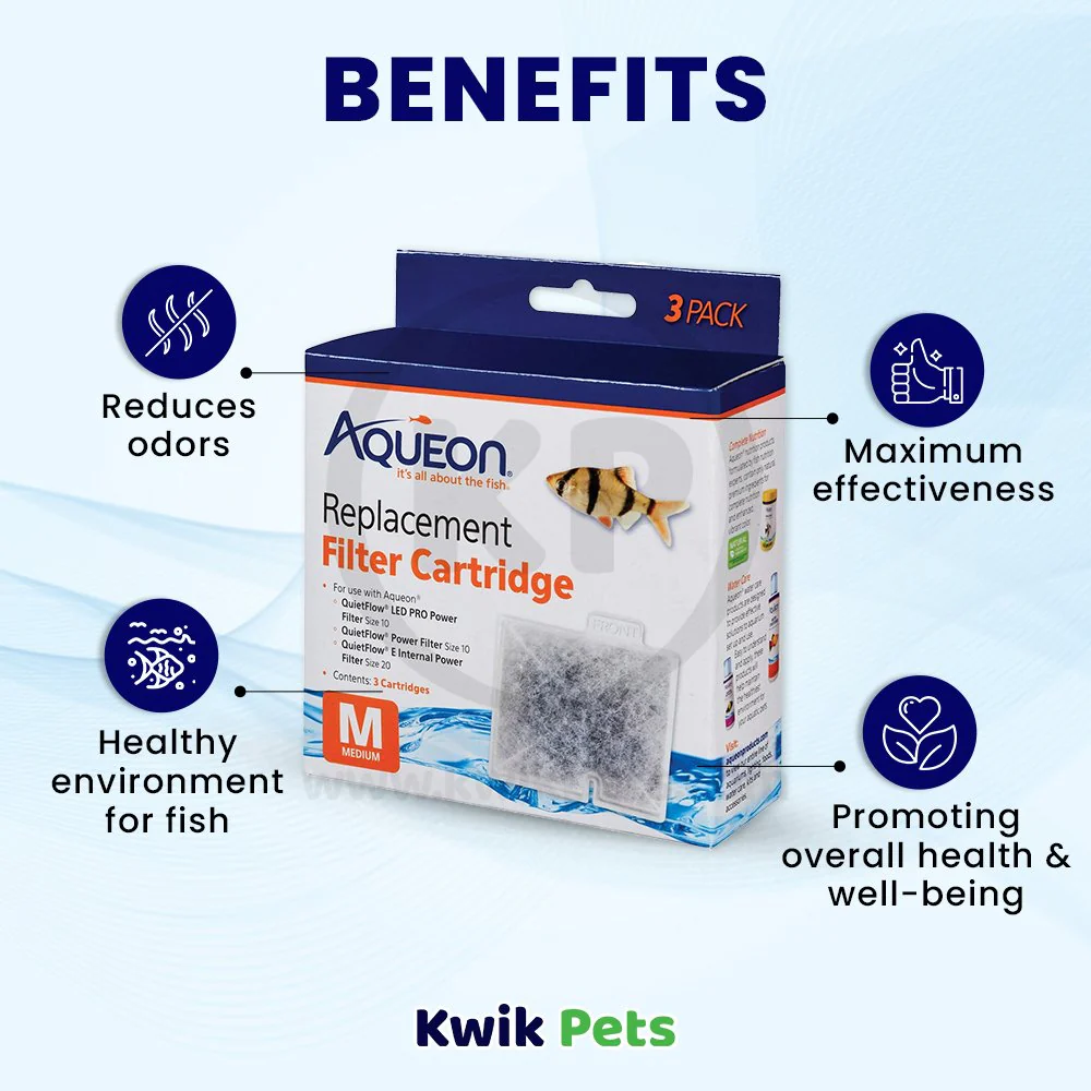 Aqueon Replacement Filter Cartridges for Aquarium Medium 3 Count - Image 3