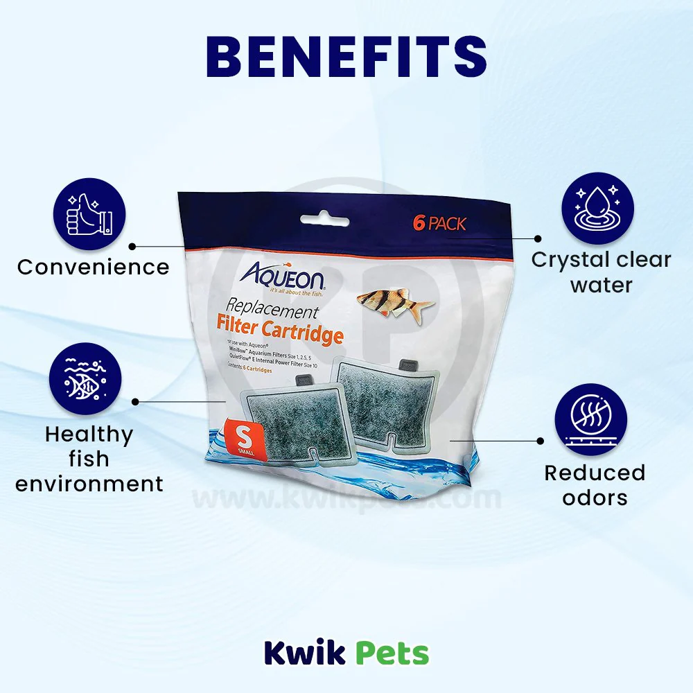 Aqueon Replacement Filter Cartridges for Aquarium Small 6 Count - Image 3