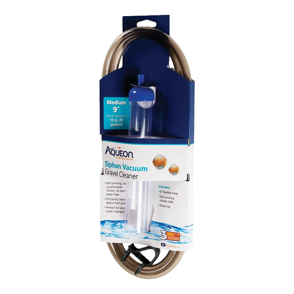 Aqueon Siphon Vacuum Aquarium Gravel Cleaner Medium 9-in