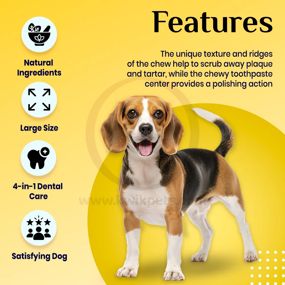 Ark Naturals Brushless Toothpaste Dog Dental Chews Large 18-oz - Image 3