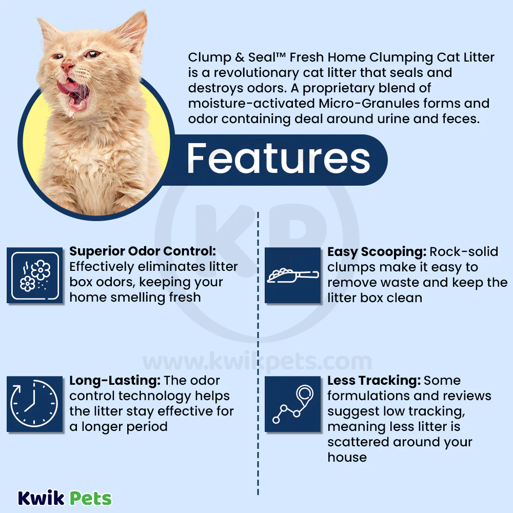 Arm & Hammer Clump & Seal Fresh Home Complete Odor Sealing Cat Litter 14-lb - Image 3