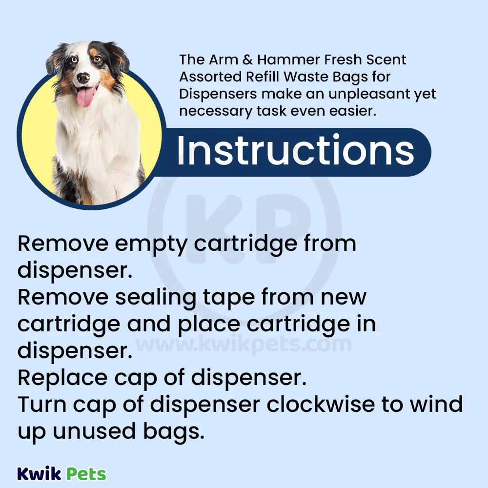 Arm & Hammer Disposable Waste Bags Refills Assorted 180 Count - Image 3