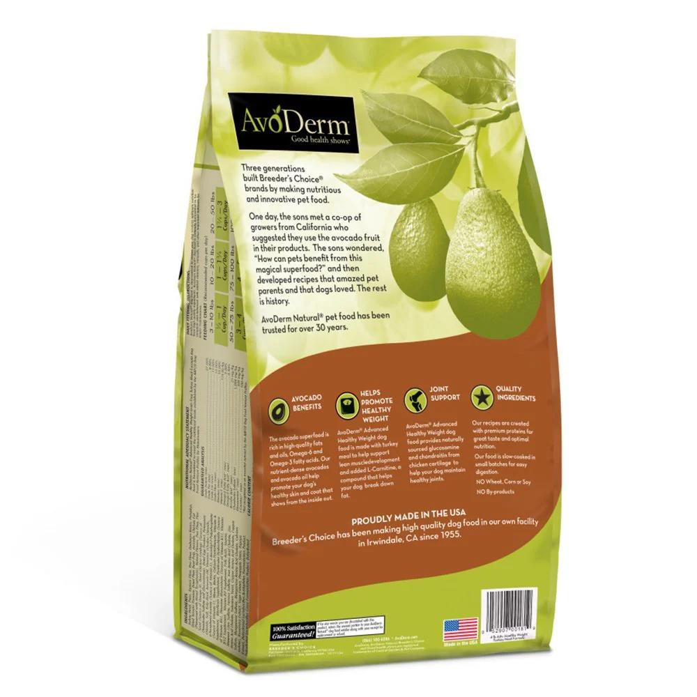 AvoDerm Natural Advanced Healthy Weight Dry Dog Food 4-lb - Image 2