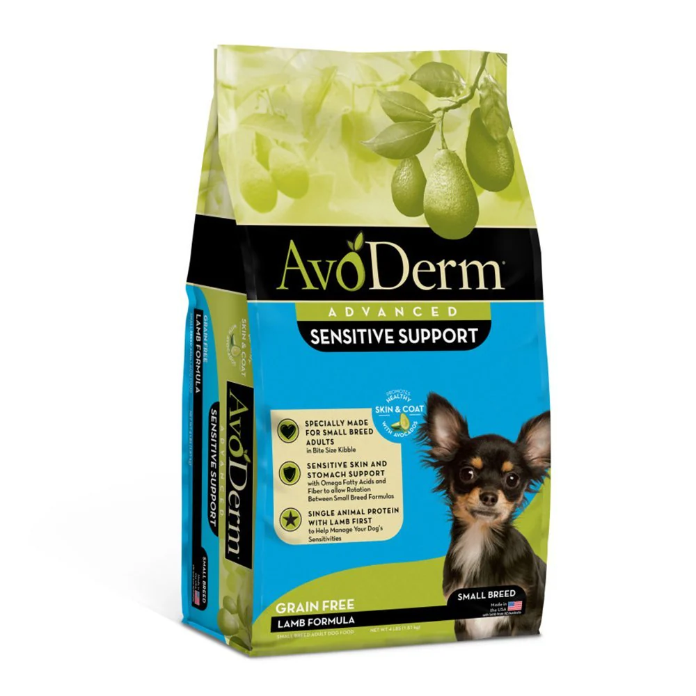 AvoDerm Natural Advanced Sensitive Support Small Breed Lamb Formula Adult Dry Dog Food 4-lb