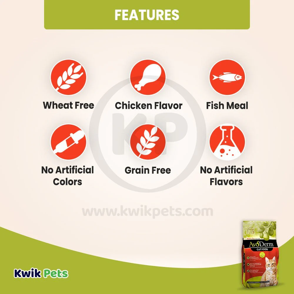 AvoDerm Natural Chicken & Herring Meal Formula Adult Dry Cat Food 6-lb - Image 3