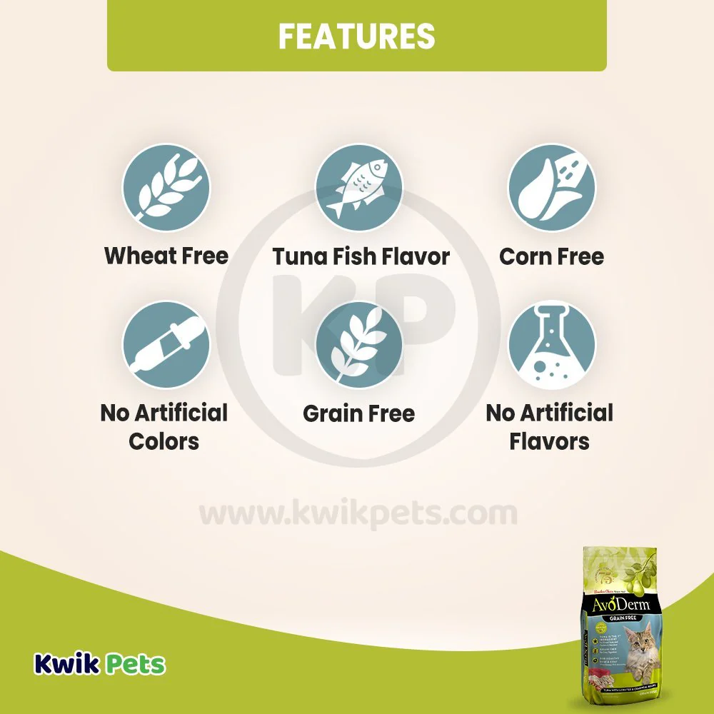 AvoDerm Natural Grain Free Tuna with Lobster & Crab Meal Dry Cat Food 2.5-lb - Image 3