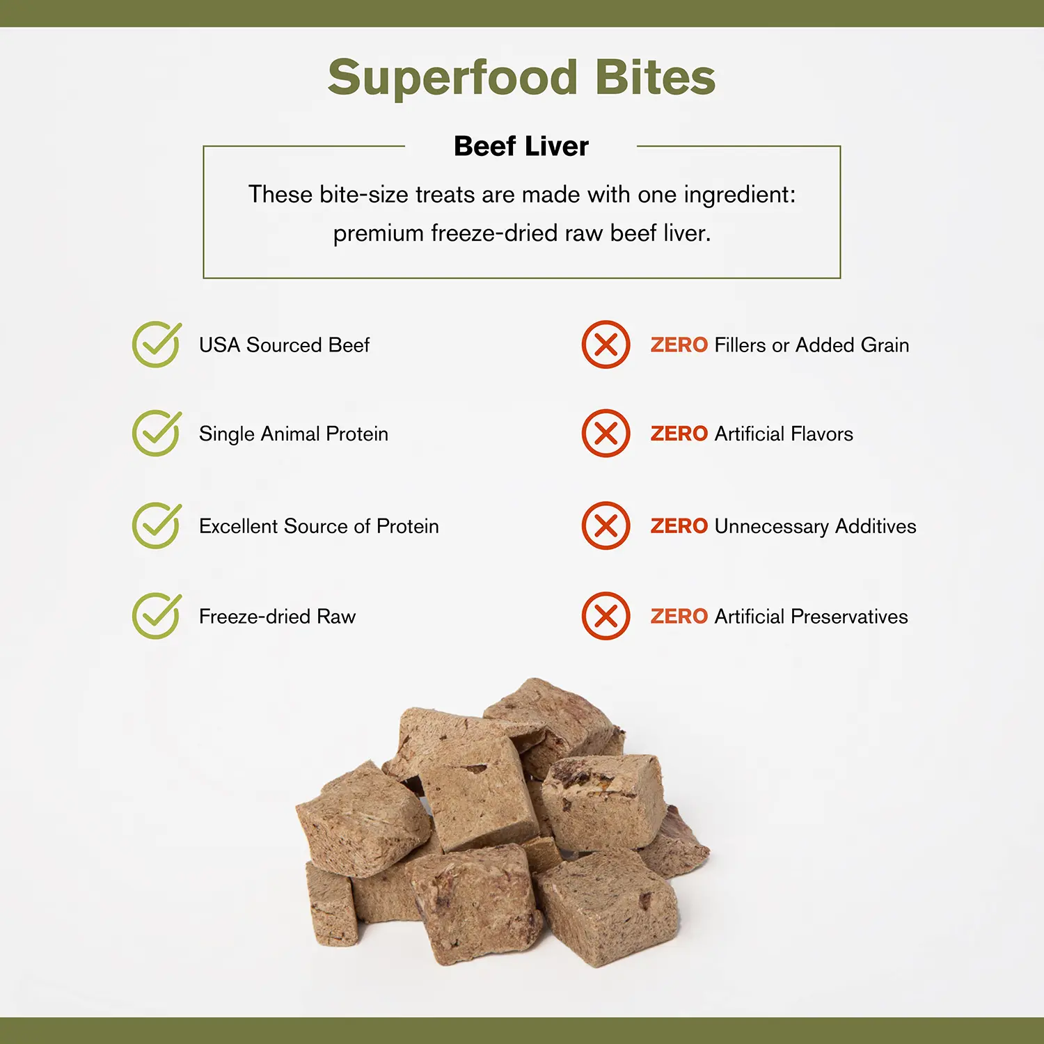 Badlands Ranch Superfood Bites Freeze-Dried Raw Dog Treats Beef Liver 4-oz - Image 4