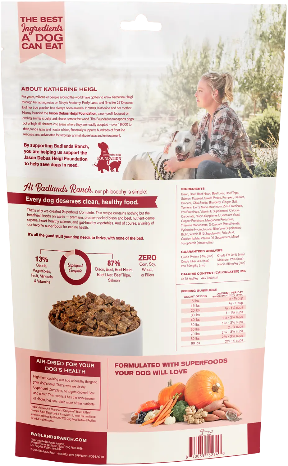 Badlands Ranch Superfood Complete Air-Dried Dog Food Bison & Beef 11.5-oz - Image 2