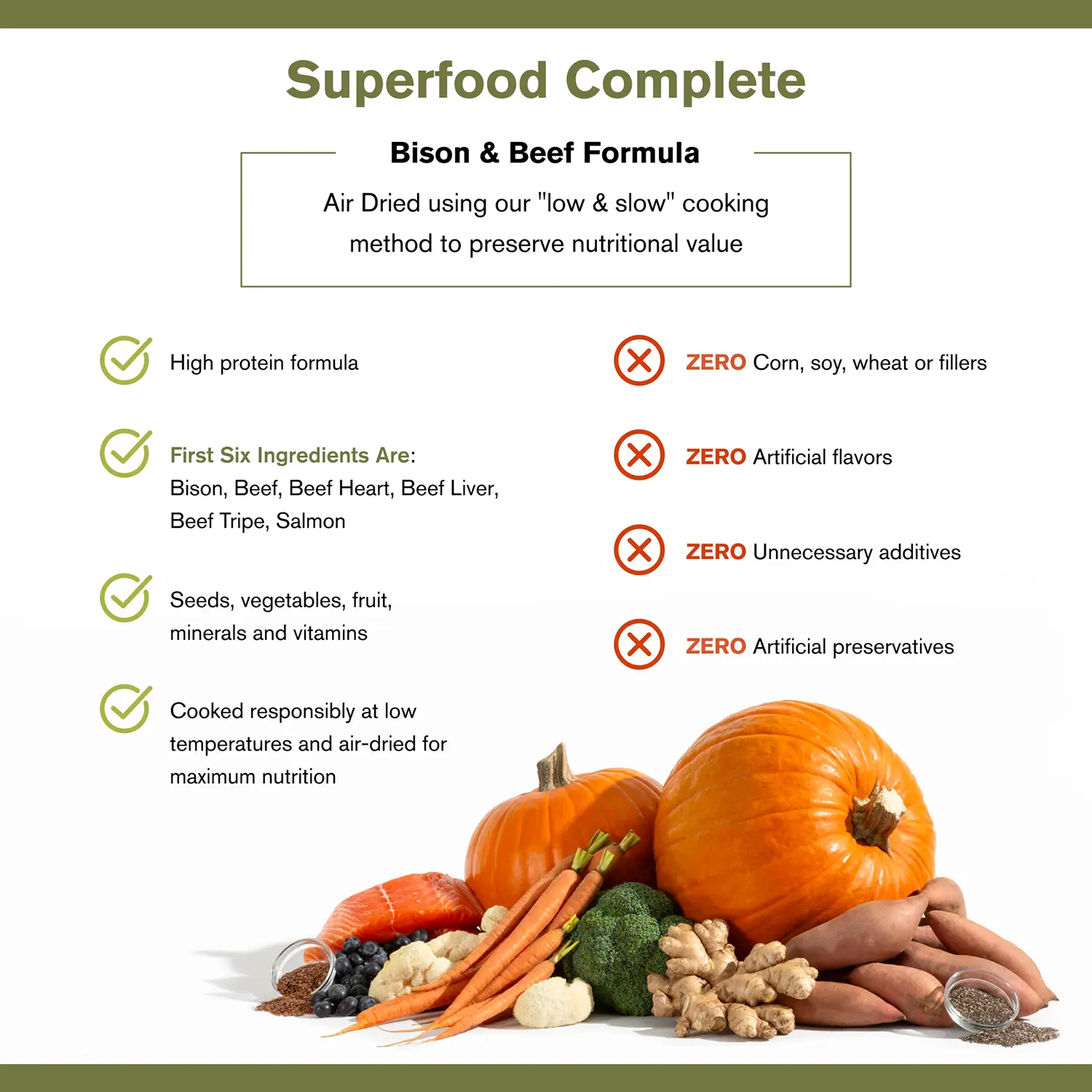 Badlands Ranch Superfood Complete Air-Dried Dog Food Bison & Beef 11.5-oz - Image 4