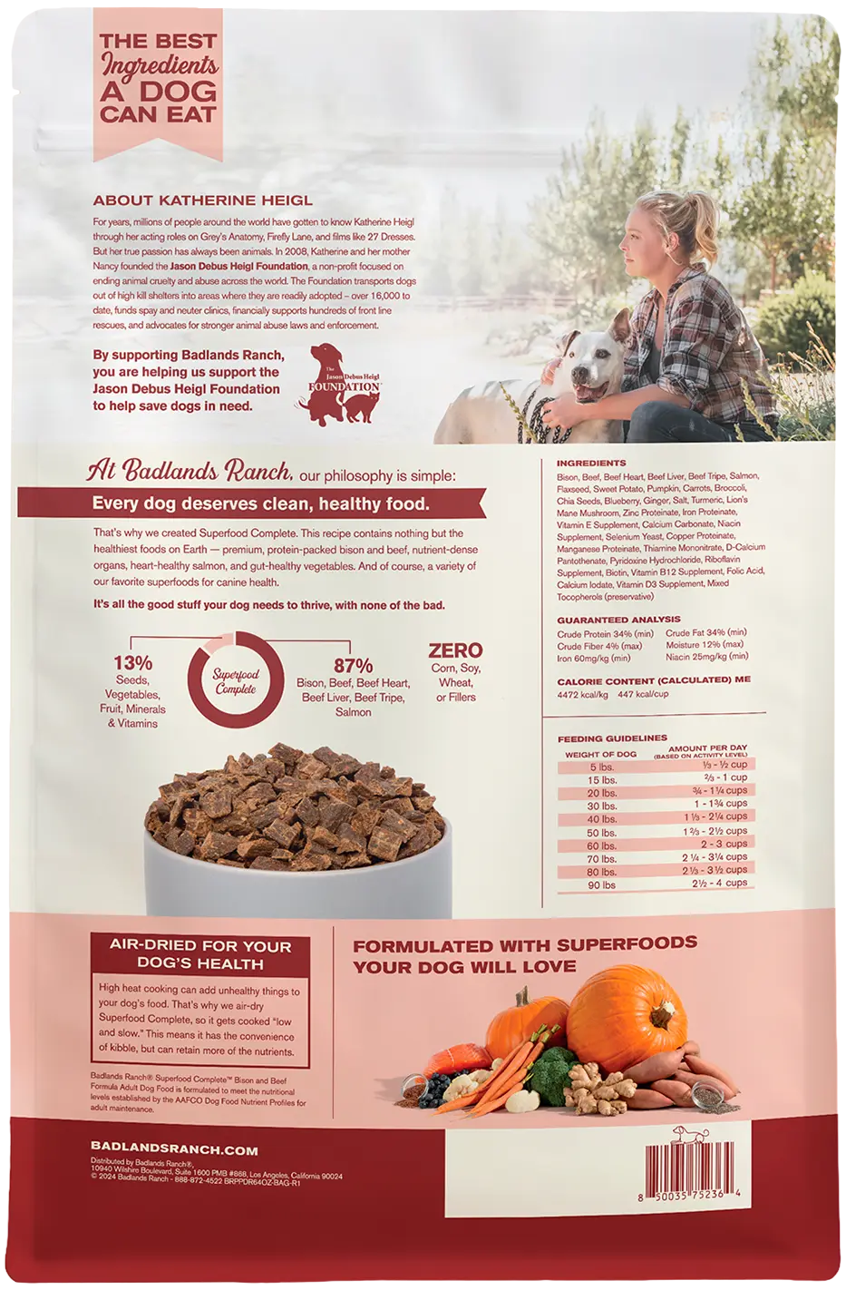 Badlands Ranch Superfood Complete Air-Dried Dog Food Bison & Beef 64-oz - Image 2