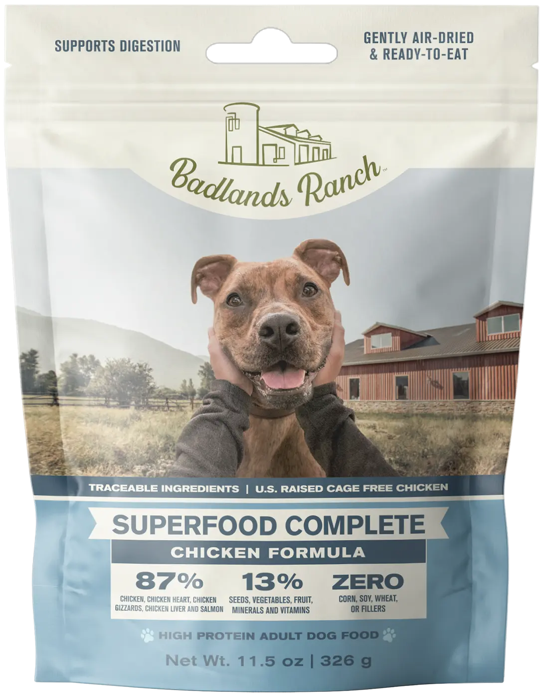 Badlands Ranch Superfood Complete Air-Dried Dog Food Chicken 11.5-oz