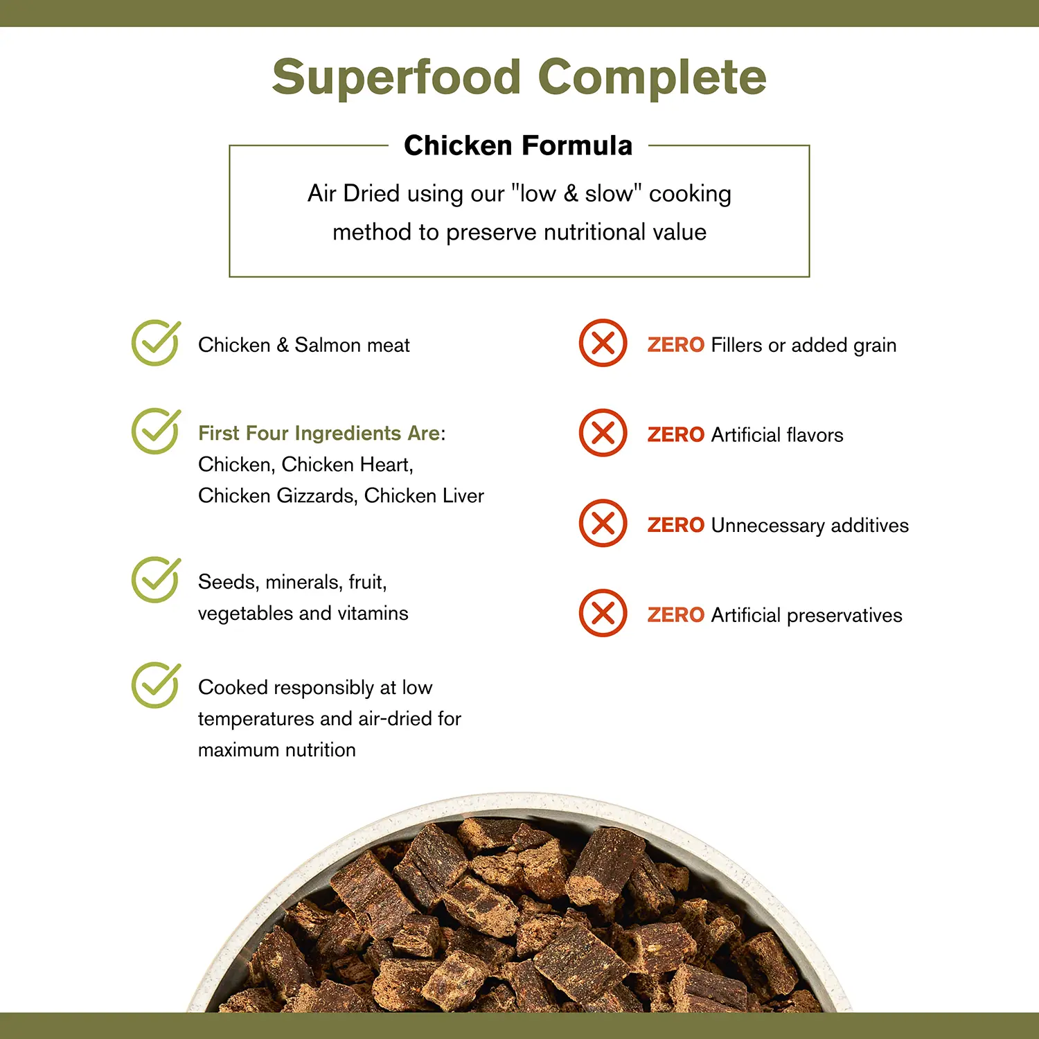 Badlands Ranch Superfood Complete Air-Dried Dog Food Chicken 11.5-oz - Image 4