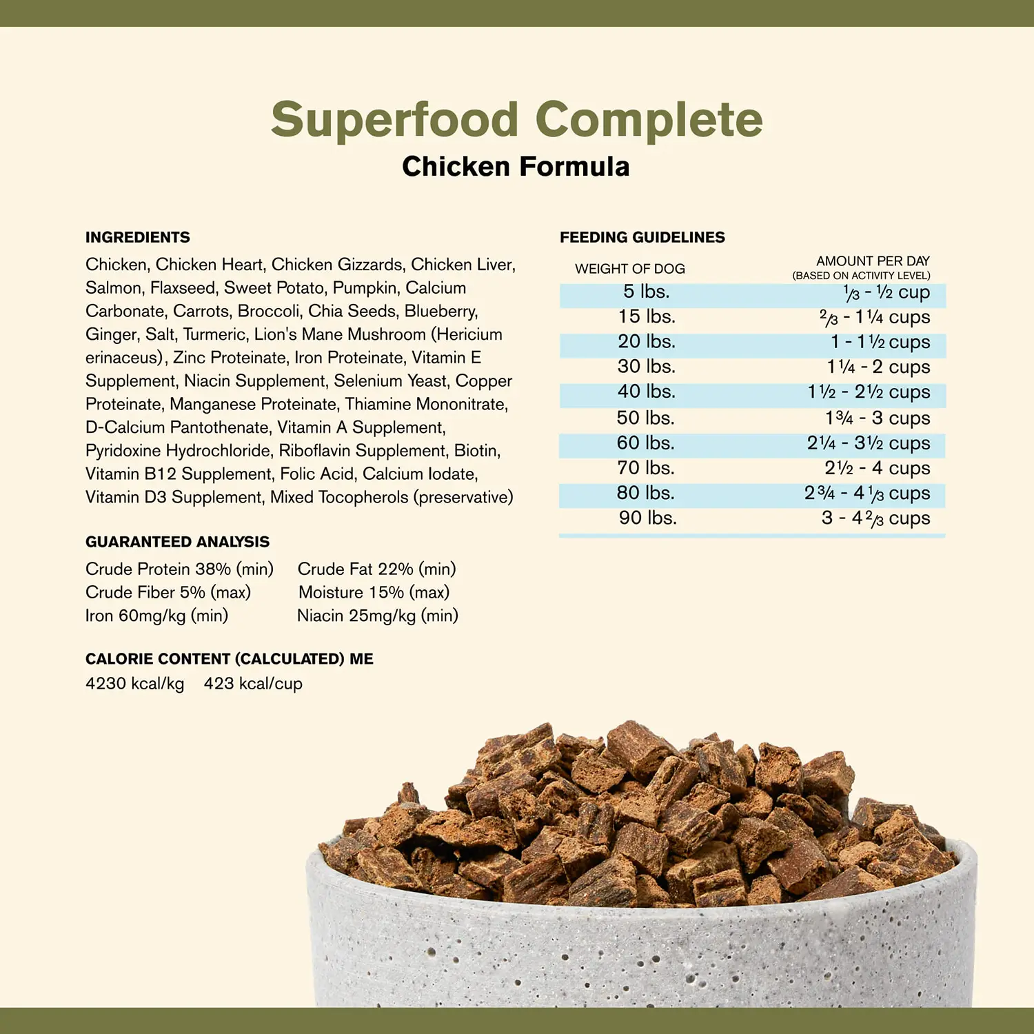 Badlands Ranch Superfood Complete Air-Dried Dog Food Chicken 11.5-oz - Image 5